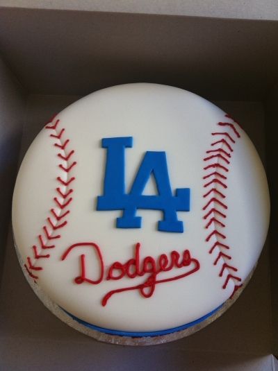 Dodgers Cake By Chavi on CakeCentral.com La Dodgers Cake, Dodgers Birthday Party, Dodgers Cake, Baseball Birthday Cakes, Grooms Cakes, Baseball Cake, Chocolate Ganache Filling, Sport Cakes, Baseball Birthday Party