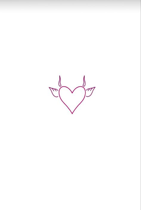 Small Cupid Tattoo, Small Shoulder Tattoo, Evil Heart, Wörter Tattoos, Small Shoulder Tattoos, Petite Tattoos, Cute Tiny Tattoos, Heart Tattoo Designs, Tattoo Apprentice