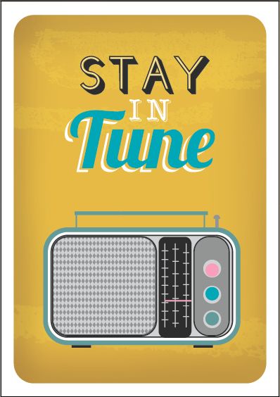 My Radio Poster..Stay in tune. Radio Poster, Radio Poster Design, Radio Waves Illustration, Retro Radio Illustration, Radio Times Covers, Poster Design, Turn Ons, Graphic Design, Design