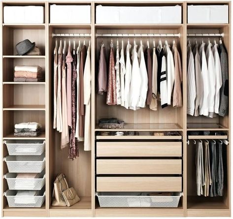 Ikea Closet Organizer, Bedroom Wardrobe Ideas, Interior Ikea, Design Ložnic, Bedroom Wardrobe Design, Ikea Wardrobe, Ikea Closet, Ikea Pax Wardrobe, Ikea Design