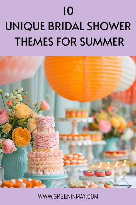 Planning a summer themed bridal shower for the bride? We have compiled a list of our favorite bridal shower themes for summer. Wedding Shower Themes Summer, Unique Bridal Shower Themes Ideas, Summer Bridal Shower Ideas, Summer Bridal Shower Themes, Unique Bridal Shower Themes, Picnic Themed Parties, Bridal Shower Themes, Travel Bridal Showers, Bridal Party Invitations