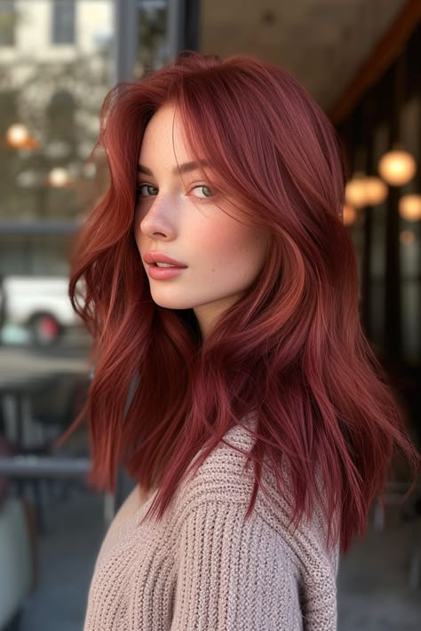 Embrace the season with these 15 winter hair colors. They're the perfect way to refresh your look for the festive months. Red Hair Trends, Red Hair Inspiration, Winter Hair Colors, Wine Hair, Red Hair Inspo, Bold Hair Color, Fall Hair Color For Brunettes, Hair Color Auburn, Long Hair Color