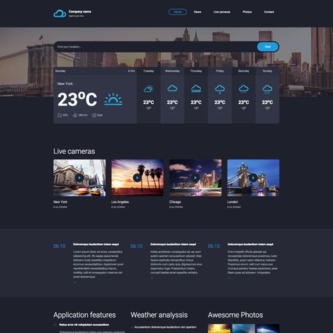 Steel Weather Free Responsive Website Template Weather App Design, Weather Website, App Design Ideas, Weather Display, Crayola Coloring Pages, Weather App, Like Terms, Free Website Templates, App Template