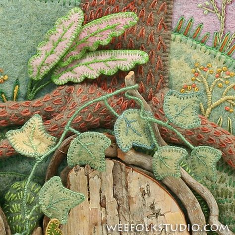 Folk Studio, Wee Folk Studio, Salley Mavor, Arte Folk, Wee Folk, Film Anime, Felt Leaves, Felt Embroidery, Harvest Time