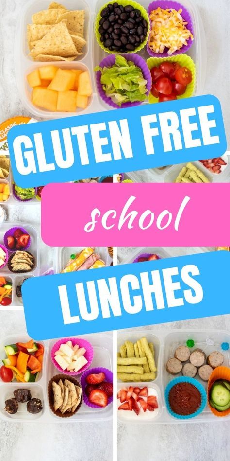 Healthy Gluten Free Lunch Ideas, Gluten Free Lunches, Gluten Free Lunch Ideas, Gluten Free School Lunches, Gluten Free Recipes For Kids, Lunch Ideas For Kids, Quick Lunch Recipes, Gluten Free Kids, Gluten Free Lunch