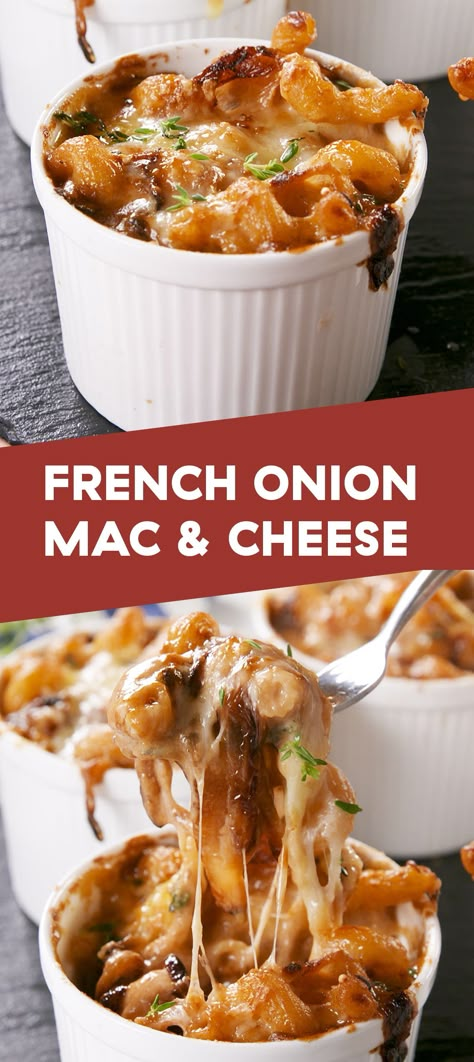 French Onion Mac And Cheese Recipe, French Onion Mac And Cheese, Onion Mac And Cheese, Recipes Spinach, Casserole Chicken, Spinach Chicken, Creamy Spinach, Onion Recipes, Macaroni Cheese