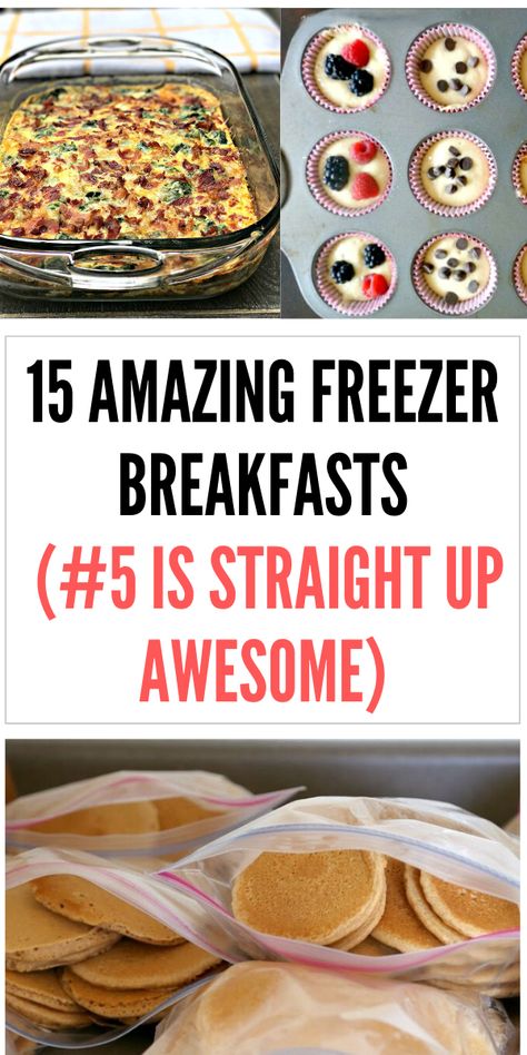 Freezer Breakfast Meals, Freezer Dinners, Freezer Friendly Meals, Freezable Meals, Freezer Meal Planning, Healthy Freezer Meals, Breakfast Prep, Freezer Meal Prep, Freezer Breakfast