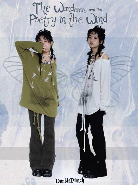 Double Punch Clothing, Grunge Witchy Outfits, 90s Alt Fashion, 2000s Street Fashion, Japanese Street Fashion Grunge, Japan 2000s Fashion, Japanese 2000s Fashion, Y2k Japanese Fashion, Japanese 90s Fashion