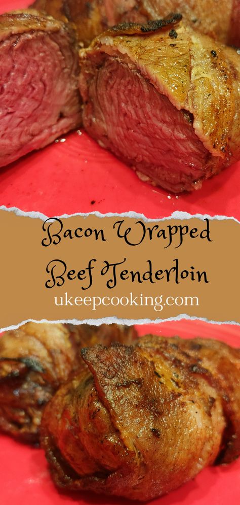 We love making Bacon Wrapped Beef Tenderloin for the holidays because it’s perfect for feeding a large number of people and doesn’t require a lot of work. With just a little bit of preparation, a hot grill, and an instant-read meat thermometer, you’ll have a juicy cut of beef tenderloin that will make you do a little dance with each bite. Bacon Wrapped Tenderloin Beef, Tenderloin Recipes Beef, Beef Tenderlion, Chicken Pomodoro, Bacon Wrapped Tenderloin, Bacon Wrapped Beef, Drinks Refreshing, Making Bacon, Loin Recipes