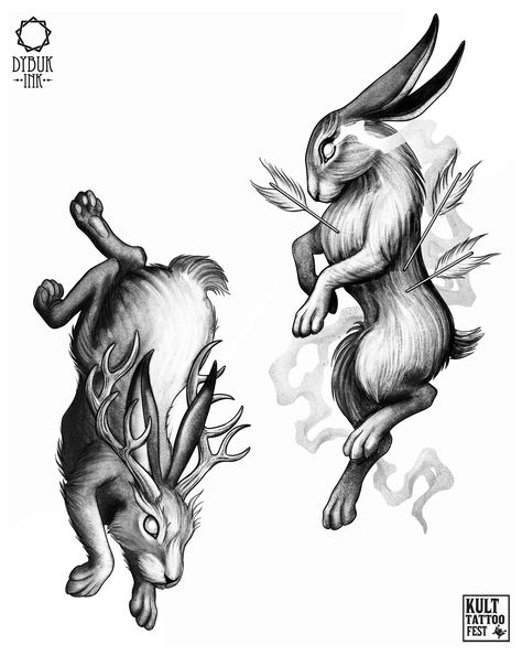 Badger Tattoo, Bunny Tattoo, Rabbit Tattoo, Gem Tattoo, Bunny Tattoos, Rabbit Tattoos, Animal Illustration Art, Spirit Animal Art, Flash Sheet