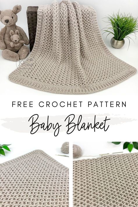 Looking for a unique crochet blanket pattern? Your answer is right here, just follow the step-by-step instructions and create this gorgeous Basic Crochet Blanket. Whether you make it as a gift or keep it as home décor, this blanket is the perfect project for you. Basic Crochet Blanket, Unique Crochet Baby Blanket, Crochet Crib Blanket, Unique Crochet Blanket, Baby Blanket Crochet Pattern Easy, V Stitch Crochet, Baby Boy Crochet Blanket, Crochet Baby Blanket Pattern