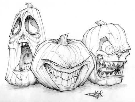 Jack o lantern trio drawing Pumpkin Head Drawing, Pumpkin Heads, Halloween Cake, Graffiti Characters, Halloween Drawings, Jack O, Halloween Art, Manga Drawing, Pencil Art