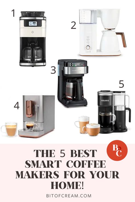 New technology is transforming the way we make coffee! These top picks for smart coffee makers are some of the best available today. Come on over to read what makes these products so great and what features to look for when you're ready to buy! Coffee Makers On Counter, Dual Coffee Maker, Coffe Maker, Best Instant Coffee, Best Drip Coffee Maker, Coffee Maker With Grinder, Coffee Tools, Coffee Maker Machine, Drip Coffee Makers