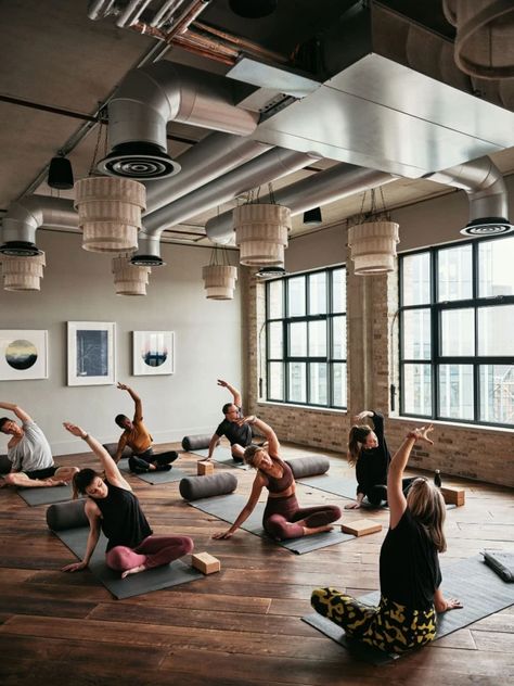 All Under One Roof | Spaces in Working From_Southwark Pilates Yoga Studio, Early Morning Yoga, Day Beds, Yoga Studio Design, Hotel Gym, Concrete Ceiling, Yoga Business, Rooftop Restaurant, Marble Surface