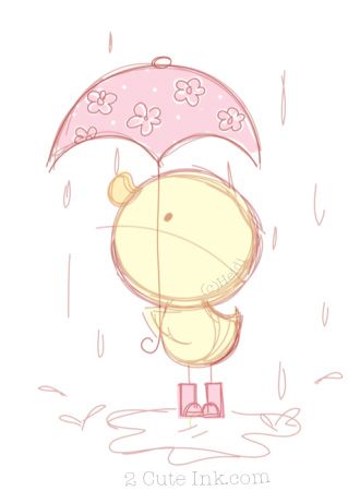 A Cute Duck Holding an Umbrella Sketch Created In Adobe Ideas Gnome Sketch, Umbrella Sketch, Duck Drawings, Duck Umbrella, Holding An Umbrella, Girl Gnome, Start Drawing, Umbrella Art, Cute Duck