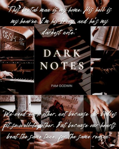 Dark Notes Pam Godwin Aesthetic, Dark Notes Pam Godwin, Pam Godwin, Mystic Box, Dark Notes, Book Romance, Book Couples, High School Romance, Sports Romance