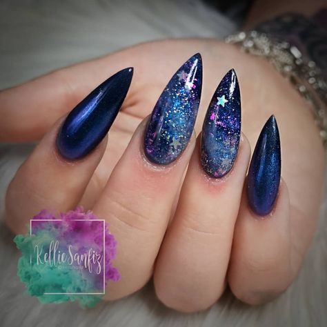 Blue Sapphire Nails, Sapphire Nails Design, Sapphire Nails, Teal Nails, Perfect Manicure, Cute Nail Art Designs, Nail Stuff, Pretty Nail Art Designs, Disney Nails