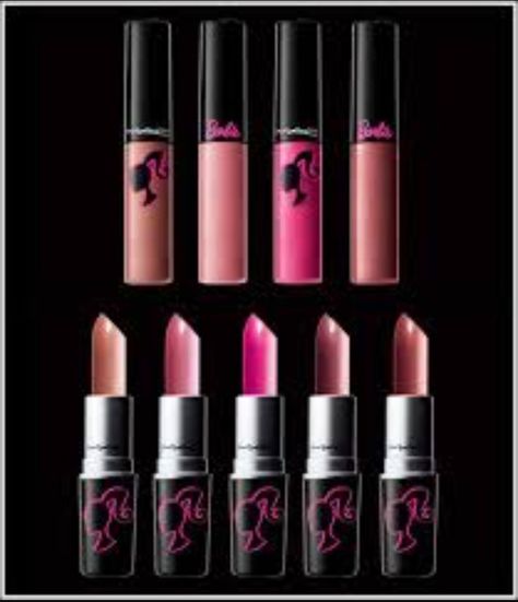 Mac Cosmetics Barbie Collection Mac Barbie, Best Mac Makeup, Lipstick Style, Cute Lipstick, Nyx Lipstick Matte, Mac Collection, Tom Ford Makeup, Barbie Makeup, Makeup Sale