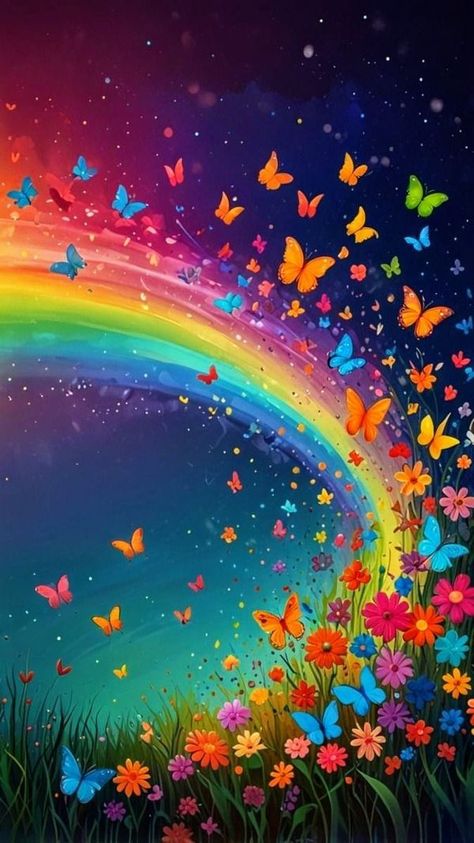 Rainbow Photography Nature, Festive Wallpaper, Rainbow Wallpaper Backgrounds, Dream Catcher Art, Rainbow Photography, Butterfly Wallpaper Backgrounds, Butterfly Background, Butterfly Images, Pretty Phone Wallpaper