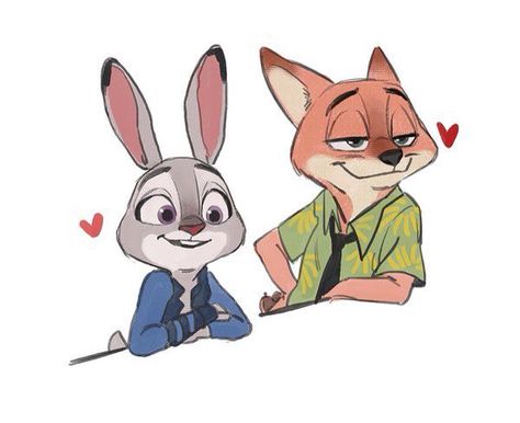 Nick and Judy Zootopia Nick And Judy, Zootopia Comic, Zootopia Art, Nick And Judy, Disney Zootopia, Cute Disney Drawings, Disney Sketches, Art Disney, Disney Addict