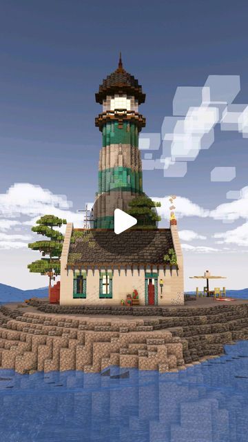 Krysot on Instagram: "🚨 A majestic lighthouse vol.2  This time in a video.  Follow @krysot_cz for more Minecraft ideas and builds. 💙  #minecraft #ideas #lighthouse #minecraftideas #peace" Light Tower Minecraft, Minecraft Lighthouse Design, Minecraft Lighthouse Tutorial, Lighthouse Minecraft Ideas, Mc Lighthouse, Minecraft Lighthouse Ideas, Minecraft Prismarine Builds, Minecraft Lighthouse, Minecraft Light