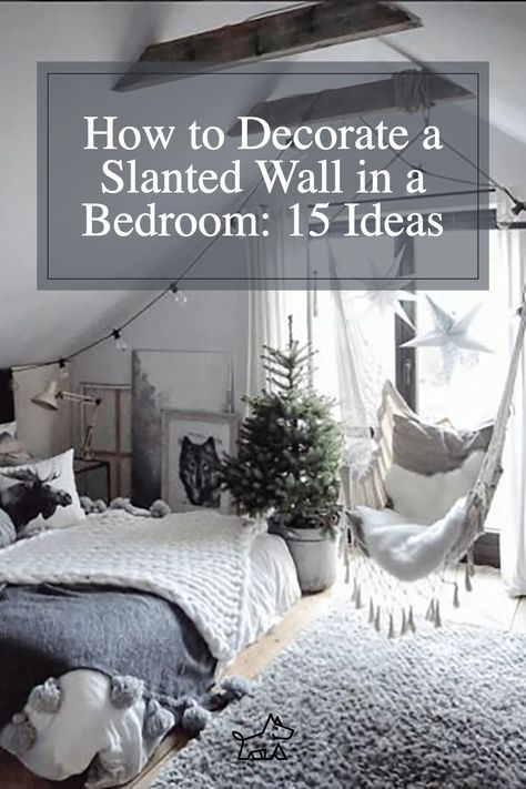 Walls are typically straight, but what do you do when you have a wall that's not? Don't worry, we've got you covered. In this article, we'll teach you how to decorate a slanted wall in your bedroom. We'll give you tips and tricks on how to make the most of your space and show you some great ideas for styling your new feature wall. So, whether you're looking to add some character or simply want to make the most of your space, keep reading for all the info you need Attic Decorating Ideas Slanted Walls, Ideas For Rooms With Slanted Ceilings, Ideas For Slanted Walls In Bedroom, Vaulted Wall Decor Ideas Bedroom, Slanted Wall Bedroom Decor, Bedrooms With Slanted Ceilings Ideas, Bedroom Ideas Sloping Ceiling, Vaulted Ceiling Bedroom Curtains, Slanted Ceiling Ideas Decorating