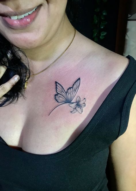 Butterfly tattoo, chest tattoo, flower tattoo, Ladies chest tattoo Mini Chest Tattoo Female, Tattoo Near Chest, Ladies Chest Tattoo, Chest Tatoos Woman, Girl Chest Tattoo, Flower Tattoo Chest, Butterfly Tattoo Chest, Small Chest Tattoos Female, Women Chest Tattoo