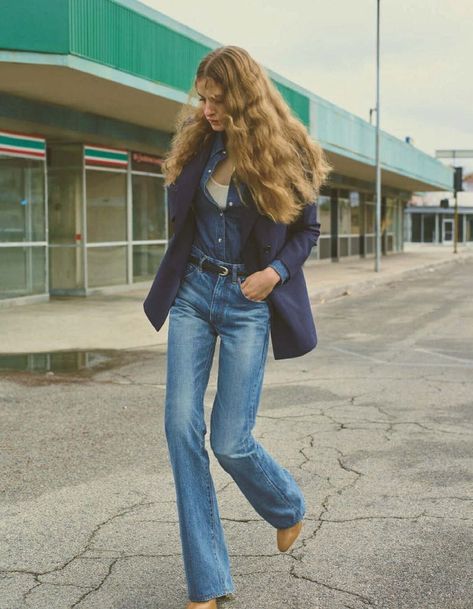 Felice Noordhoff Vogue Japan 1970’s Denim Fashion Editorial | Page 2 Denim Campaign, Denim Editorial, High Fashion Photography, 70s Inspired Fashion, Vogue China, Instyle Magazine, 1990s Fashion, Vogue Germany, Vogue Japan