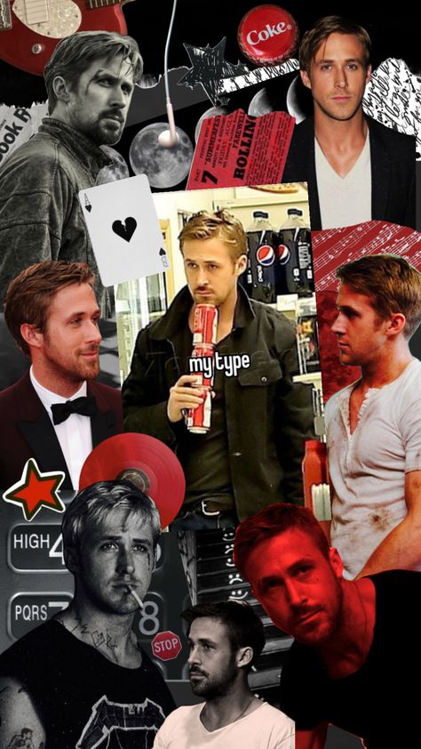 Ryan Gosling Pfp Funny, I Heart Ryan Gosling, Ryan Gosling Barbie Wallpaper, Ryan Gosling Background, Ryan Reynolds Collage Wallpaper, Ryan Gosling Hot Pics, Ryan Gosling Lockscreen, Ryan Gosling Wallpaper Aesthetic, Ryan Gosling Collage