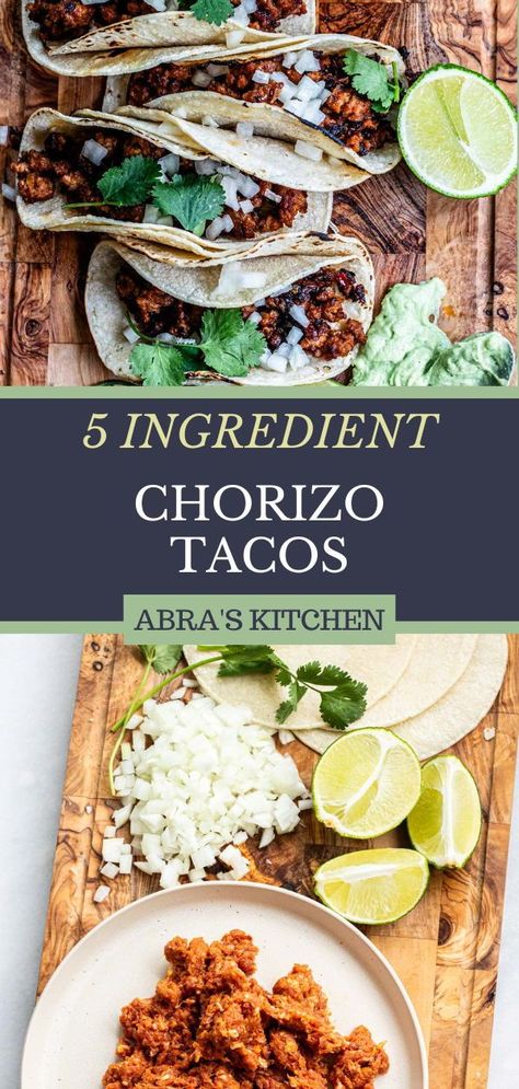 Discover the Ultimate Chorizo Street Tacos recipe – a mouthwatering fusion of savory, spicy chorizo, zesty spices, and fresh ingredients. Get ready to elevate your Taco Tuesdays with these simple and delectable homemade chorizo tacos. Chorizo Street Tacos Recipe, Soy Chorizo Tacos, Chorizo Street Tacos, Chorizo Tacos Recipes, Soyrizo Tacos, Street Tacos Recipe, Vegetable Tacos, Homemade Chorizo, Street Taco Recipe