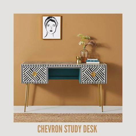 “Crafted to inspire creativity and ignite productivity ✨ Dive into the world of elegance with our exquisite inlay study desk. #StudyInStyle #EleganceAtWork” #StudyInStyle #InlayDesign #ElegantFurniture #ProductivityStation #WorkspaceGoals #LuxuryDecor #OfficeInspiration #Craftsmanship #HomeOfficeVibes #InteriorDesignInspo Bone inlay study desk Cheap Office Furniture, Three Drawer Dresser, Hanging Furniture, Unique Desks, Desks For Small Spaces, Bone Inlay, Art Deco Inspired, 인테리어 디자인, Mural Wallpaper