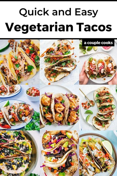 Vegetarian Recipes Tacos, Vegetarian Taco Filling Ideas, Veggie Taco Recipes, Street Tacos Recipe Vegetarian, Taco Fillings Ideas Vegetarian, Vegitaren Taco Recipes, Taco Recipe Vegetarian, Easy Vegetarian Tacos, Vegetarian Mexican Tacos