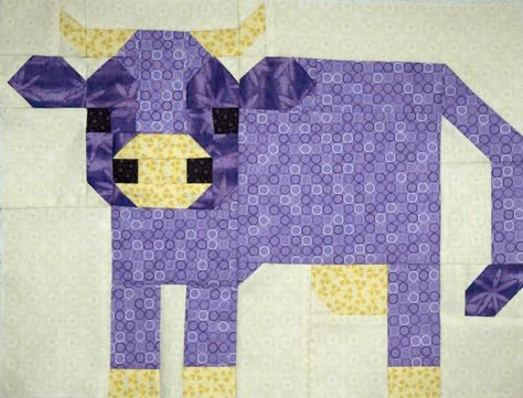 The Objects of Design: January 2017 Cow Quilt, Quilted Purse Patterns, Farm Animal Quilt, Dear Jane Quilt, Alternative Universe, Elephant Quilt, Sunflower Quilts, Farm Quilt, Barn Quilt Designs