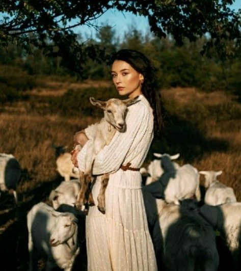 Photoshoot With Goats, Goat Photoshoot, Farm Vet, Fashion Illustration Collage, Creative Fashion Photography, Lds Art, Farm Photo, Summer Photoshoot, Old Hollywood Stars