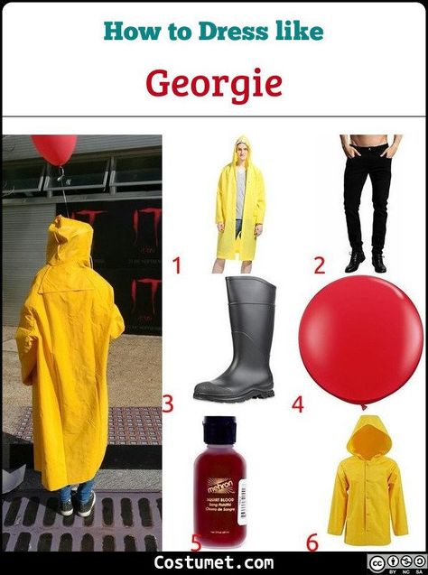 Georgie Denbrough (It) Costume for Cosplay & Halloween 2021 Halloween Boy Costumes, Simple Halloween Costumes For Men, Halloween Costumes Man, Georgie Costume, Halloween Costumes Boys, Georgie It, Georgie Denbrough, Halloween Dti, Halloween Costume Boy