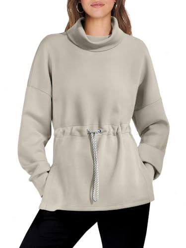 Fall Preppy Outfits, Fall Athleisure, Sweatshirt Oversized, Turtleneck Sweatshirt, Oversize Women, Early Fall Outfit, Oversized Long Sleeve, Womens Turtleneck, Interview Outfit