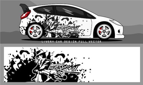 Car livery graphic vector. abstract grun... | Premium Vector #Freepik #vector #car #car-vector #branding-mockup #branding-design Car Stickers Design, Cool Car Decals, Car Graphic Design, Car Vinyl Graphics, License Plate Decor, Car Sticker Ideas, Car Branding, Cool Car Stickers, Auto Graphics