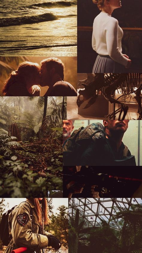 Jurassic world collage wallpaper Owen Claire And Maisie, Owen Grady And Claire Dearing, Jurassic World Claire And Owen, Jurassic World Aesthetic, Jurassic Wallpaper, Claire And Owen, Owen Grady Jurassic World, Jurassic Park Wallpaper, Owen And Claire