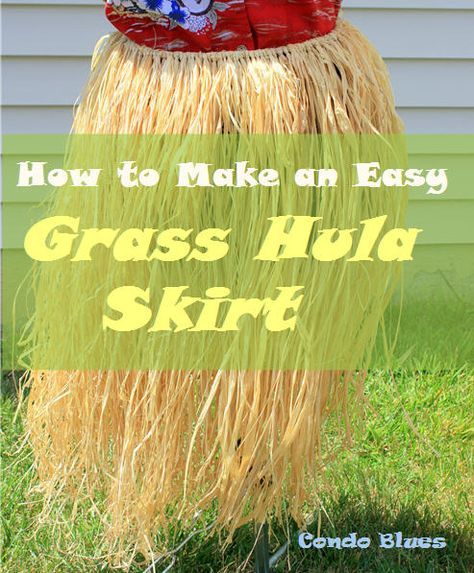 A step by step tutorial how to make a quick and easy no sew tropical Hawaiian… Diy Grass Skirt, Hawaii Costume, Hawaiian Ideas, Hawaiian Grass Skirt, Hawaiian Costume, Hawaiian Skirt, Luau Outfits, Hula Skirt, Grass Skirt