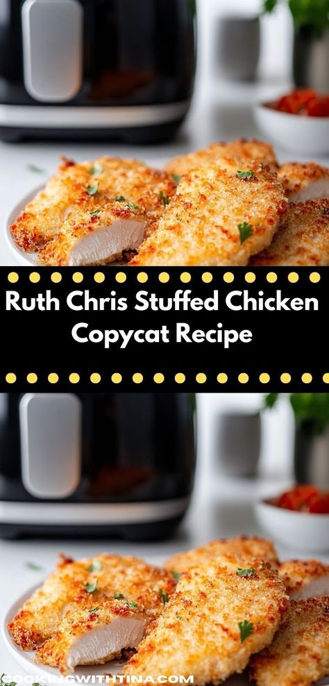 Ruth Chris Stuffed Chicken, Healthy Chicken Meals, Stuffed Chicken Recipes, Casserole Recipes Healthy, Tasty Chicken Recipes, Chicken Casserole Recipes Healthy, Stuffed Chicken Recipe, Ruth Chris, Restaurant Experience