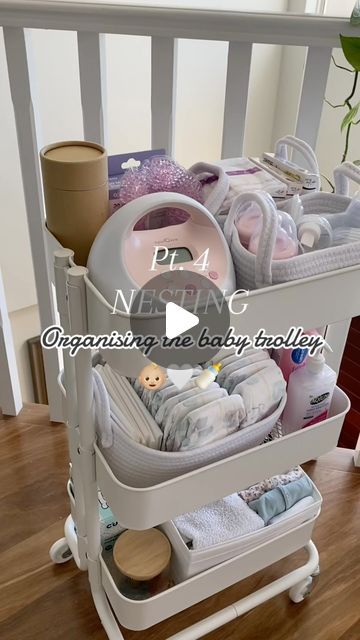 smartbuys89 on Instagram: "Nest with me! Setting up the baby trolley! This is going to be a lifesaver I think 🤍🌸🍼👶 #nesting #firstbaby #firsttimemom #preparation #babysarrival #organisingtips #organising #babylovers #motherhood #firsttimemom . . . . . . . . . 🎥 by calistaalouise on Tiktok ⏩DM for credit or a removal request ✔️All rights and credits reserved to the respective owner(s)" Baby Cart, Baby Trolley, Baby Help, Mom Support, Organisation Hacks, Baby Boom, Baby Nest, Baby Tips, Bed Time