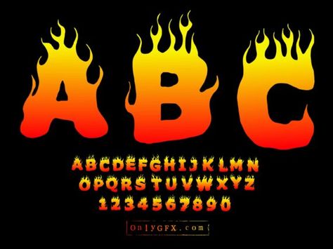 Fire Typography, Fire Alphabet, Alphabet Video, Fire Font, Digital Art Supplies, Alphabet Drawing, Alphabet Pictures, Alphabet Font, Graffiti Words