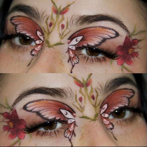 🎨 / @neocbb . everyday makeup . make-up . 🫧 instagram update . aesthetic . fashion . beauty . music artist ! Nature Makeup Art, Concert Face Paint, Spring Themed Makeup, Venus Fly Trap Makeup, Flower Make Up, Butterfly Face Makeup, Whimsy Makeup, Artistic Makeup Creative, Flower Inspired Makeup