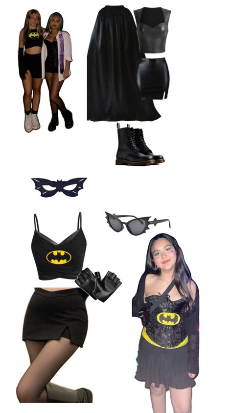 Batman Hoodie Outfit, Batman Costume Girl, Superhero Costumes Female Halloween, Batman Girl Costume, Batman Inspired Outfit, Batman Costume Women, Batman Costume For Girls, Batgirl Halloween, Heroes And Villains Costumes