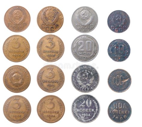 Russian coins.isolated royalty free stock photos Russian Currency, Old British Coins, Old Coins, Soviet Union, Dance Poses, Yum Yum, Stock Images Free, White Background, Government