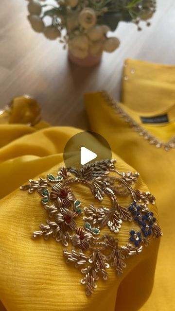 F L O R A L   C R U S H on Instagram: "They can’t take their eyes off you when you shine bright in this beautiful yellow, hand-embroidered suit and dupatta with minimal yet intricate details creating an appealing festive look! Pair it with your favourite jutti and you’re all set to celebrate! 

Shop @floral.crush 

DM to order.
#reels #punjabisuits #suits #salwarsuit #handemnroidered #womenswear #festive #festivewear #reelsvideo" Embroidered Suit, Festive Look, Punjabi Suits, Salwar Suits, Festival Wear, Shine Bright, Intricate Details, Beaded Embroidery, R A