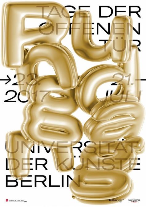 Berlin University, 3d Posters, Typo Poster, 3d Poster, Desain Buklet, 3d Typography, 3dprinting Design, Typographic Poster, Type Posters