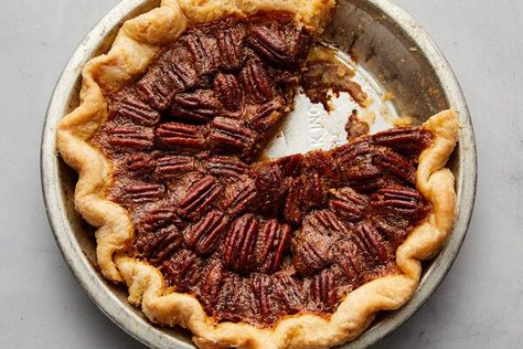 Maple-Honey Pecan Pie Recipe - NYT Cooking Honey Pecan Pie Recipe, Gluten Free Pecan Pie, Gluten Free Pecan, New York Times Cooking, Southern Pecan Pie, Bourbon Pecan Pie, Best Pecan Pie, Fun Thanksgiving Desserts, Broma Bakery