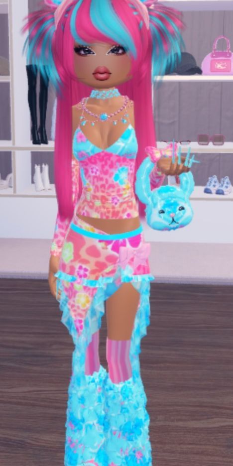 Beach Outfit Tropical, Dti Outfits Ideas Tropical, Dti Tropical Theme Outfit, Dti Outfits For Gyaru, Hara Juku Dress To Impress, Dti Gyaru Outfit Ideas Non Vip, Dress To Impress Gyaru No Vip, Gyaru Nails Tropical, Pro Dress To Impress Outfits