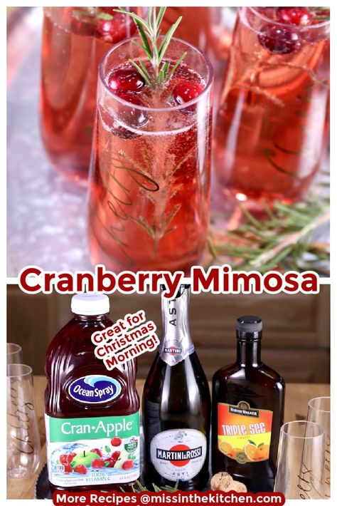 If you are planning a holiday brunch, cocktail party or Christmas morning with the family, add these easy Christmas Mimosa's to the menu. They are festive and incredibly delicious! Christmas Pj Brunch Party, Mimosa Christmas, Christmas Brunch Drinks, Brunch Tea Party, Christmas Brunch Party, Easy Party Drinks, Cranberry Mimosa, Holiday Party Drinks, Gala Decorations